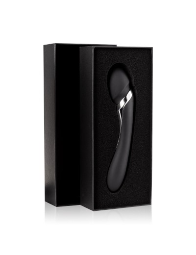 Черный двухсторонний вибромассажер Vibes Wand Vibrator - 22,5 см.