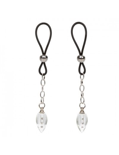 Подвески на соски с прозрачными капельками Non-Piercing Nipple Jewelry Crystal Teardrop