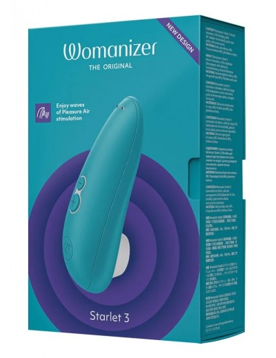 Бирюзовый клиторальный стимулятор Womanizer Starlet 3