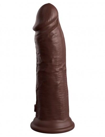 Коричневый фаллоимитатор 8  Silicone Dual Density Cock - 22,8 см.