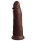 Коричневый фаллоимитатор 8  Silicone Dual Density Cock - 22,8 см.