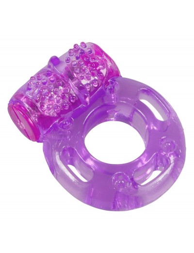 Фиолетовое эрекционное виброкольцо Bliss Mate Vibration Cock Ring