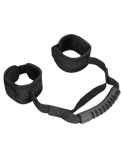 Черные наручники V V Adjustable Handcuffs with Handle