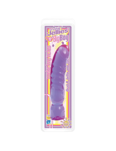 Фиолетовый фаллоимитатор Big Boy Dong Crystal Purple Jellie - 29,5 см.