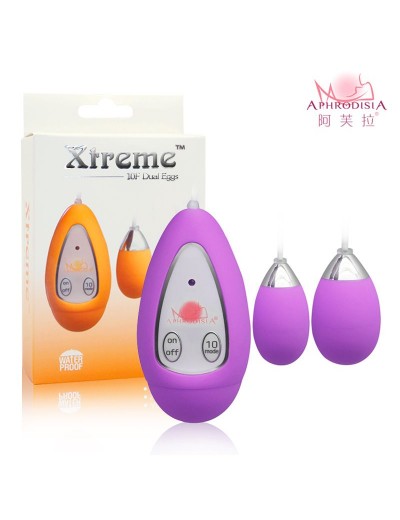 Фиолетовые виброяйца Xtreme 10F Dual Eggs