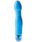 Голубой гибкий вибромассажер Powder Puff Massager - 17,1 см.