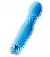 Голубой гибкий вибромассажер Powder Puff Massager - 17,1 см.