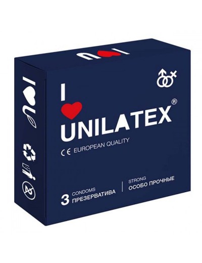 Ультрапрочные презервативы Unilatex Extra Strong - 3 шт.
