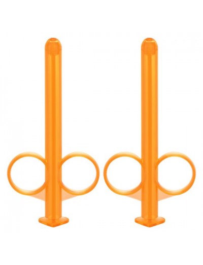 Набор из 2 оранжевых шприцов для введения лубриканта Lube Tube