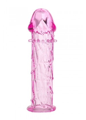 Гладкая розовая насадка с усиками под головкой - 12,5 см.