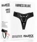 Черные трусики Harness Deluxe для страпона O-ring