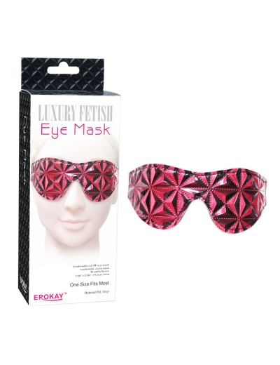 Красная маска на глаза с геометрическим узором Pyramid Eye Mask