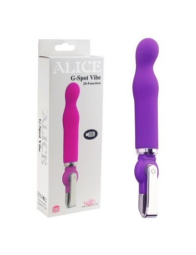 Фиолетовый вибратор ALICE 20-Function G-Spot Vibe - 18 см.