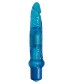 Голубой гелевый анальный вибратор Jelly Anal - 17 см.