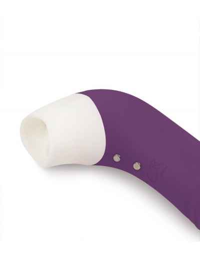 Фиолетовый клиторальный стимулятор Snello с функцией вибратора - 19,6 см.