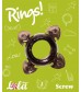 Чёрное эрекционное кольцо Rings Screw