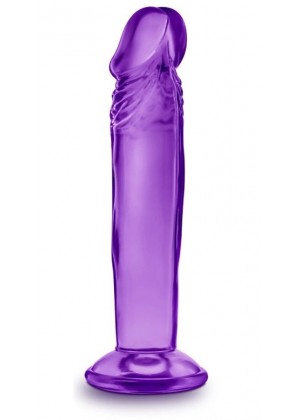 Фиолетовый анальный фаллоимитатор Sweet N Small 6 Inch Dildo With Suction Cup - 16,5 см.