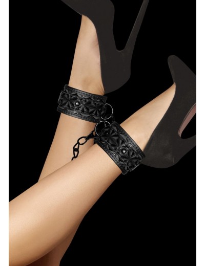 Черные поножи Luxury Ankle Cuffs