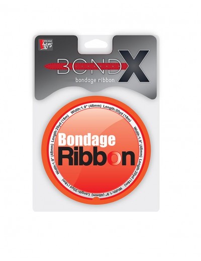 Красная лента для связывания BONDX BONDAGE RIBBON - 18 м.