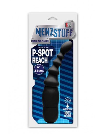 Чёрный вибромассажёр простаты MENZSTUFF P-SPOT REACH VIBE