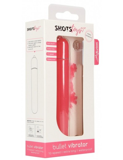 Розовая вибропуля Bullet Vibrator Extra Long - 10,5 см.