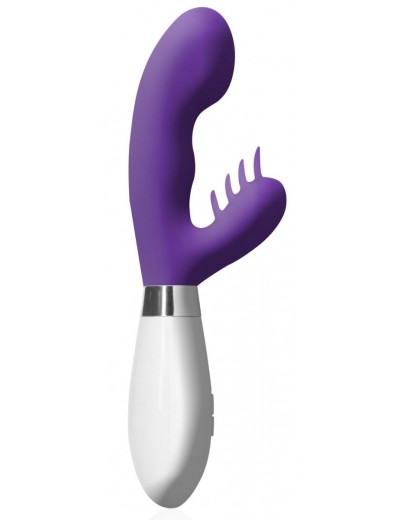 Фиолетовый вибратор-кролик Ares - 21 см.