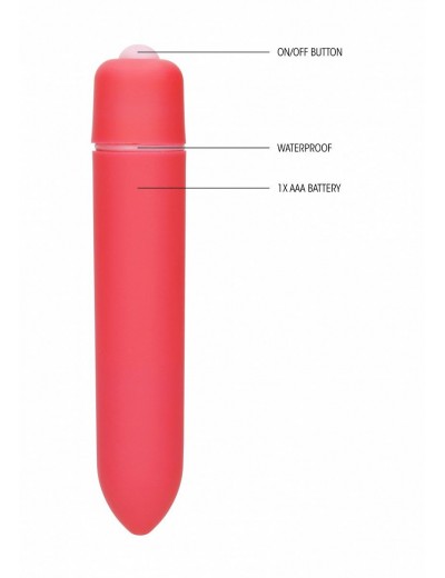 Красная вибропуля Speed Bullet - 9,3 см.