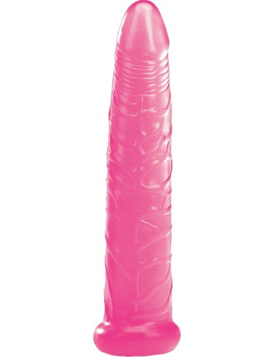 Розовый желейный фаллоимитатор - 16,5 см.