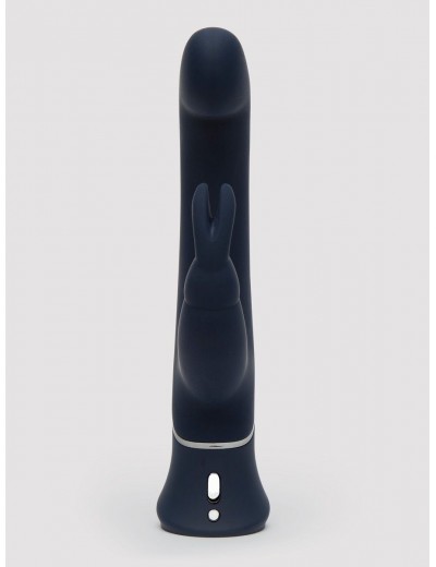 Темно-синий вибратор-кролик Greedy Girl Real-Feel Rabbit Vibrator - 25,4 см.