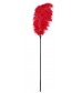 Стек с большим красным пером Large Feather Tickler - 65 см.
