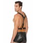 Черная мужская портупея Twisted Bit Black Leather Harness