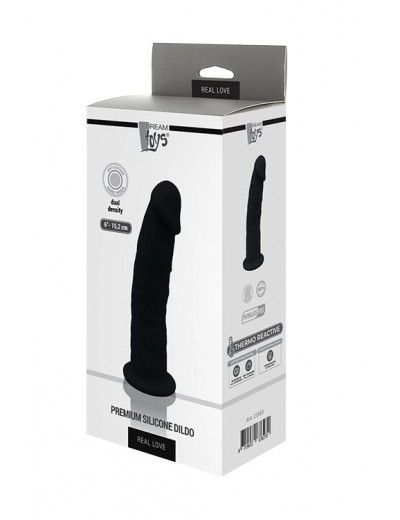 Черный фаллоимитатор-реалистик DILDO 6INCH - 15,2 см.