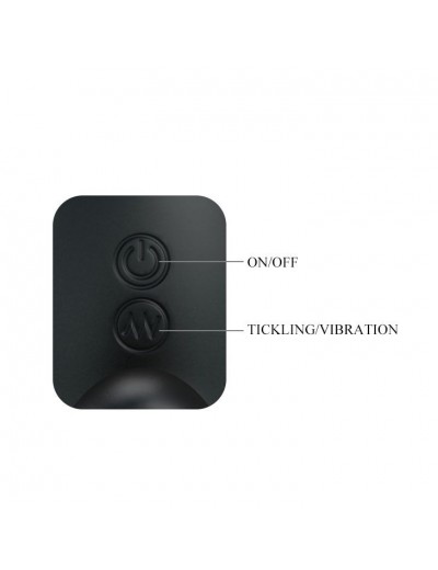 Черный вибростимулятор простаты с имитацией движения пальчика