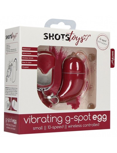 Красное виброяйцо Small Wireless Vibrating G-Spot Egg