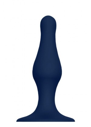Синяя анальная пробка SILICONE PLUG LARGE - 15,6 см.