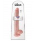 Телесный фаллоимитатор-гигант 14  Cock with Balls - 37,5 см.