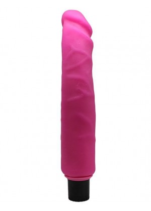 Розовый вибратор  из ультраскин - 22,5 см.