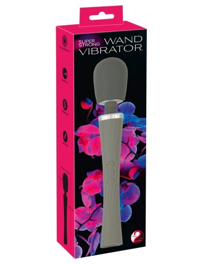 Серый жезловый вибратор Super Strong Wand Vibrator