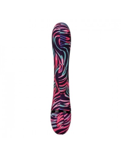 Черный вибратор-кролик Menage ? Moi Dual Wand с ярким принтом - 21 см. Черный вибратор-кролик Menage ? Moi Dual Wand с ярким принтом - 21 см.