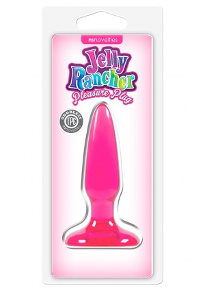 Розовая анальная мини-пробка  Jelly Rancher Pleasure Plug Mini - 8,1 см.
