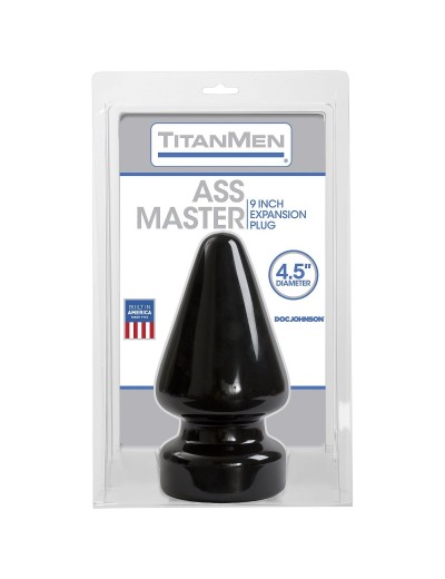Огромный плуг Titanmen Tools Butt Plug 4.5  Diameter Ass Master - 23,1 см.