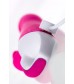 Розовый вибратор с клиторальным стимулятором ELLY с подогревом - 21,5 см.