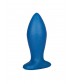 Синий конический анальный плаг - 9 см.