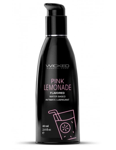 Лубрикант с ароматом розового лимонада Wicked Aqua Pink Lemonade - 60 мл.