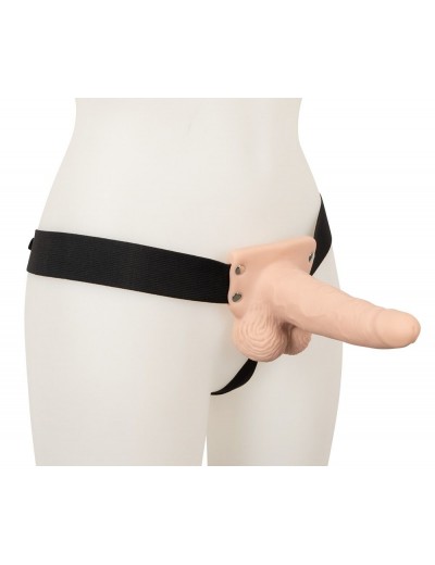 Полый страпон с вибрацией Vibrating Strap-On Sleeve - 17,5 см.