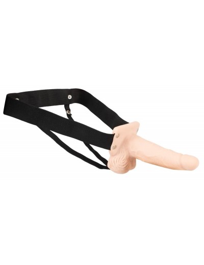 Полый страпон с вибрацией Vibrating Strap-On Sleeve - 17,5 см.