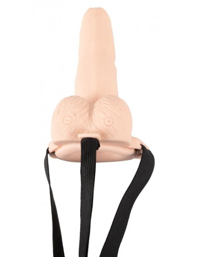 Полый страпон с вибрацией Vibrating Strap-On Sleeve - 17,5 см.