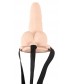 Полый страпон с вибрацией Vibrating Strap-On Sleeve - 17,5 см.