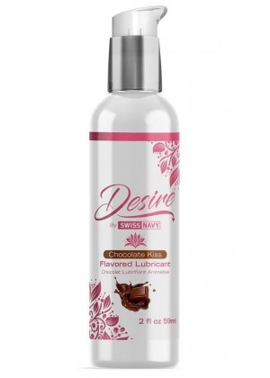 Женская смазка на водной основе с ароматом шоколада Desire Flavored Lubricant Chocolate Kiss - 59 мл.