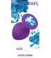 Большая фиолетовая анальная пробка Emotions Cutie Large с голубым кристаллом - 10 см.
